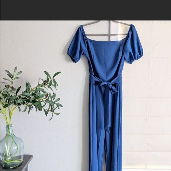 Lilly Pulitzer Jada blue Jumpsuit Size 0 - Picture 6 of 14